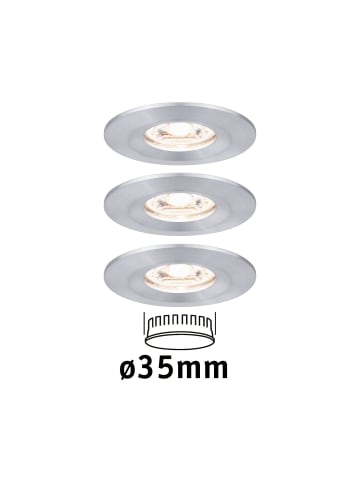 paulmann EBL Nova mini Coin rund starr IP44 LED 3x4W 310lm Alu gedreht