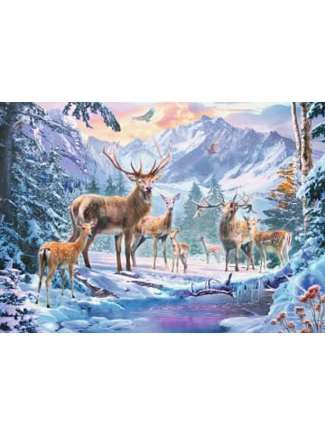 Ravensburger Ravensburger Puzzle 1.000 Teile Rehe und Hirsche im Winter in bunt