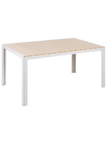 Beliani Gartentisch COMO in Beige/Weiß - (W) 90 x (H) 74 x (L) 150 cm
