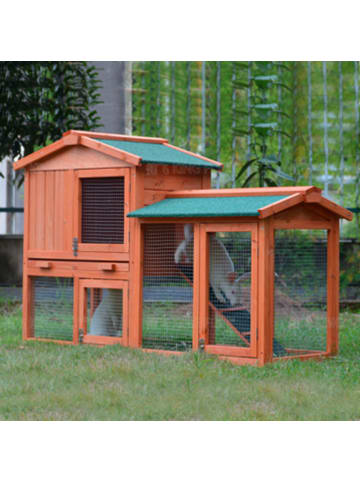 Trekker Kaninchenstall Bunny in Braun 146x53x84cm