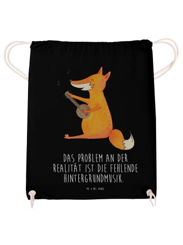 Mr. & Mrs. Panda wander rucksack Fuchs Gitarre mit Spruch in Schwarz