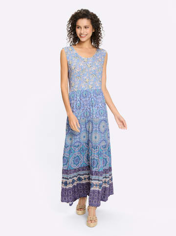 Heine Jerseykleid in bleu-salbei-bedruckt