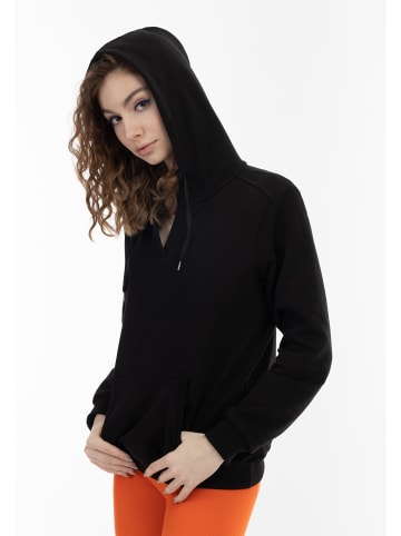 myMo Damen Kapuzenpullover in Schwarz