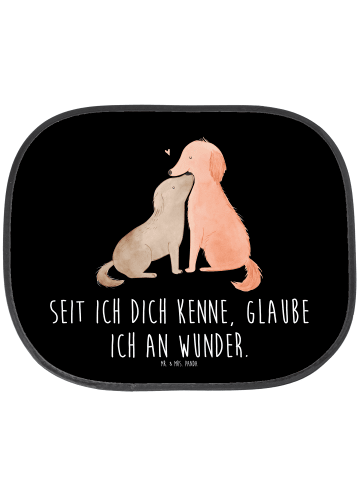 Mr. & Mrs. Panda Auto Sonnenschutz Hunde Liebe mit Spruch in Schwarz