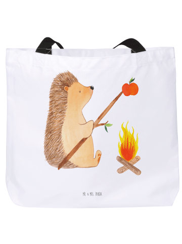 Mr. & Mrs. Panda Tasche Igel Grillen ohne Spruch in Weiß