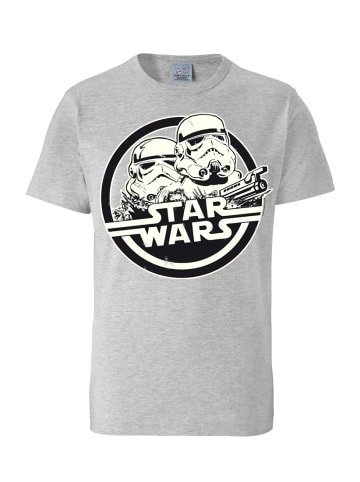 Logoshirt T-Shirt Stormtrooper - Krieg der Sterne in grau-meliert