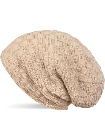 styleBREAKER Feinstrick Beanie Mütze in Sand