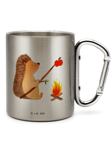 Mr. & Mrs. Panda Becher Aus Edelstahl Igel Grillen ohne Spruch in Silber