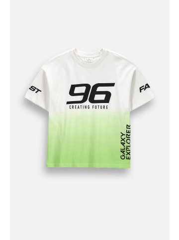 Coccodrillo Baumwoll-T-Shirt mit kurzen Ärmeln in limonengrün