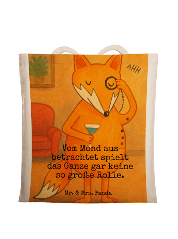 Mr. & Mrs. Panda Tragetasche Fuchs Lord Design mit Spruch in Weiß