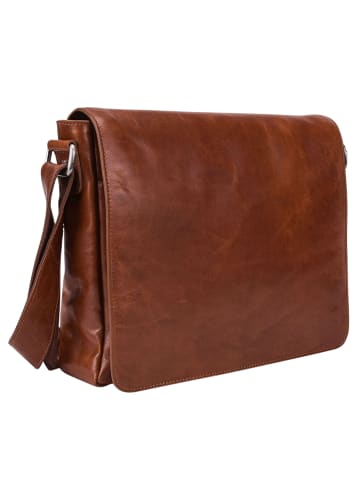 Leonhard Heyden Cambridge Messenger Leder 32 cm Laptopfach cognac
