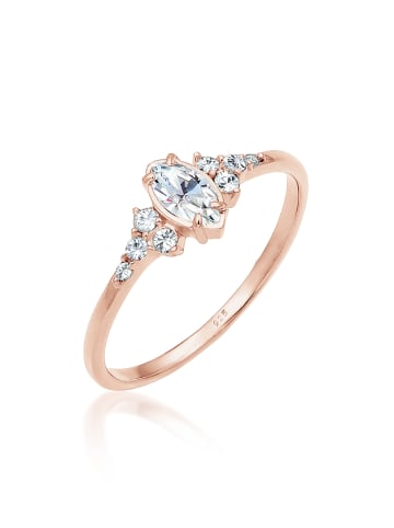 Elli Ring 925 Sterling Silber Verlobungsring in Rosegold