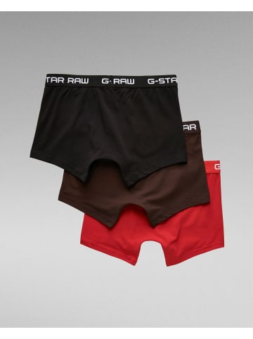 G-Star Raw Classic Boxershorts Color 3 Pack dk flame/deep bordeaux/black