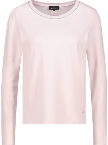 monari Pullover-Shirt mit Strickkragen in Light Rose