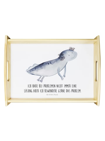 Mr. & Mrs. Panda Tablett Axolotl Schwimmen mit Spruch in Weiß
