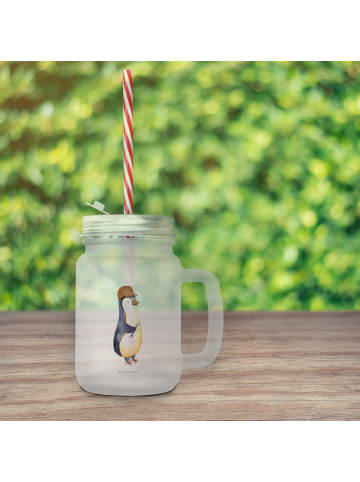 Mr. & Mrs. Panda Trinkglas Mason Jar Wenn Papa es nicht reparier... in Transparent