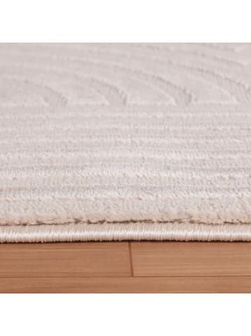 KADIMA DESIGN Teppich Kurzflor 3D-Struktur Polypropylen Wohnzimmer in Beige