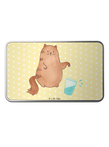 Mr. & Mrs. Panda Keksdose Metall Katze Wasserglas ohne Spruch in Gelb Pastell