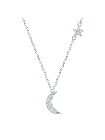 Rafaela Donata Halskette Mond, Stern Sterling Silber Zirkonia in silber