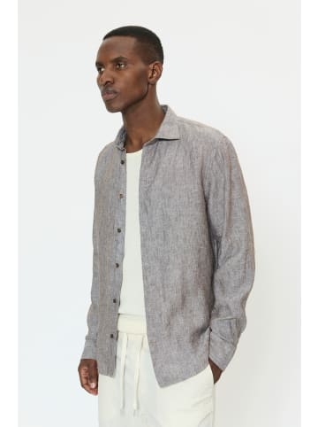 Matinique Langarm - Hemd MAmarc Gerade Passform in Chocolate Brown