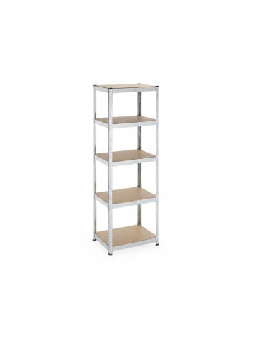 relaxdays Schwerlastregal in Silber - (B)60 x (H)180 x (T)45 cm