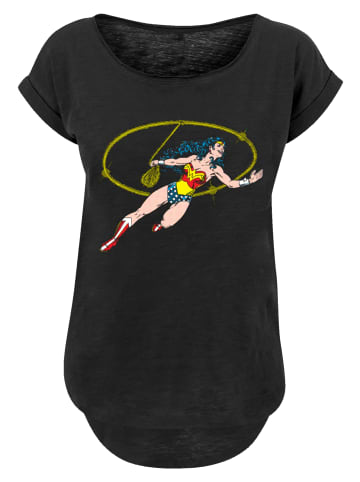 F4NT4STIC Long Cut T-Shirt Wonder Woman Lasso of Truth in schwarz