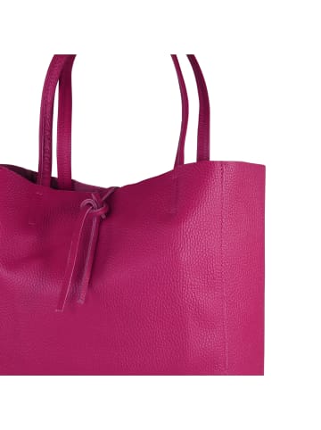 Toscanto Toscanto Shopper, Schultertasche Leder pink ca. 30cm