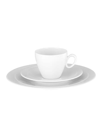 Seltmann Weiden 18er Set Kaffeeservice Trio Weiß in weiß