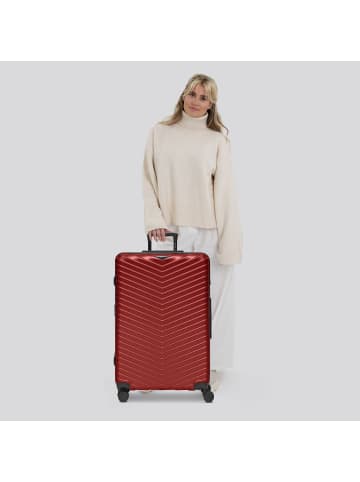 Redolz Essentials 18 4 Rollen Trolley 76 cm mit Dehnfalte in metallic-red shiny