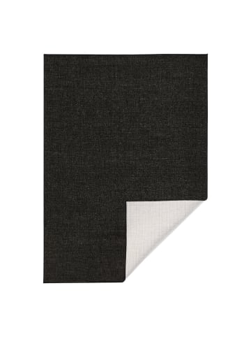 NORTHRUGS In- & Outdoor Wendeteppich Uni Miami Schwarz Creme