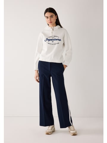 More & More softes Sweatshirt, Paillettenschrift in off white