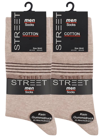 Cotton Prime® 10 Paar Baumwollsocken in Brauntöne
