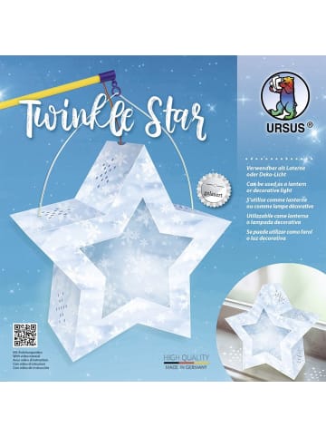 Buntpapierfabrik Ludwig Bähr Laternen-Bastelset Twinkle Star 300g/qm 19,3x18,3x8cm Schnee