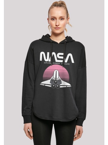 F4NT4STIC Oversized Hoodie NASA Space Shuttle Sunset in schwarz
