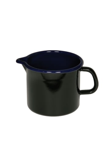 Riess Schneltopf Schwarz Blau Emaille in Schwarz