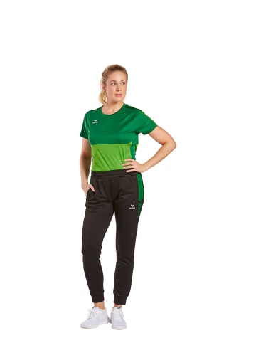 erima Damen Six Wings Trainingshose in schwarz/smaragd
