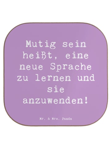 Mr. & Mrs. Panda Untersetzer Spruch Sprachen Lernen und Anwenden... in Lavendeltraum