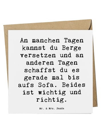 Mr. & Mrs. Panda Grußkarte Spruch Hoffnung und Ruhe mit Spruch in Weiß