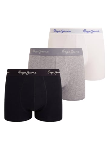 Pepe Jeans Boxershort 3er Pack in Schwarz/Weiß/Grau