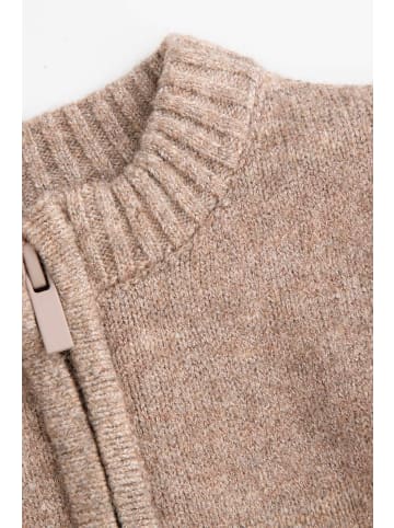 Coccodrillo Pullover mit Reißverschluss in beige