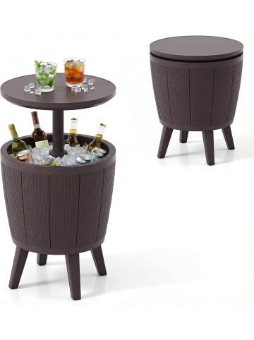COSTWAY Cool Bar Kühltisch 38L in Braun
