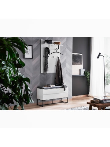 home24 Garderobenbank Zaddy in Weiß