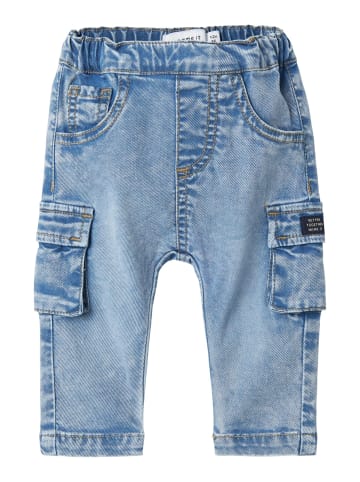 name it Cargojeans in Medium Blue Denim