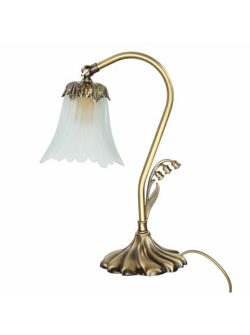 Licht-Erlebnisse Tischlampe (B)13 x (L)32 x (H)32 cm in Bronze hell glänzend Weiß