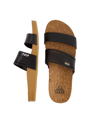 Reef Slipper Cushion Vista Perf in Black/Tan