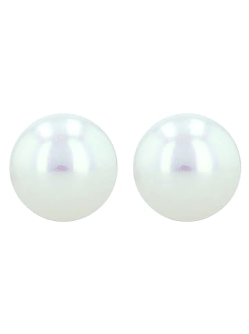 Adeliás Damen Ohrringe – Ohrstecker aus Edelstahl mit Perle in silber