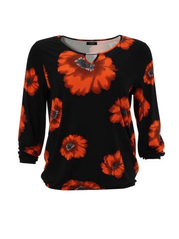Aniston PLUS Langarmshirt in schwarz-orangerot-rostrotanthrazit-grau-weiß