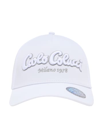 Carlo Colucci Baseball Cap Egli in Weiß
