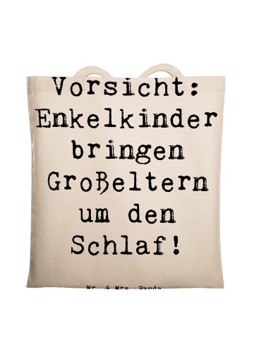Mr. & Mrs. Panda Tragetasche Enkelkinder mit Spruch in Creme
