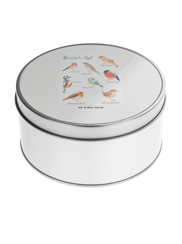 Mr. & Mrs. Panda Aufbewahrungsbox Heimische Vögel mit Spruch in Bunt